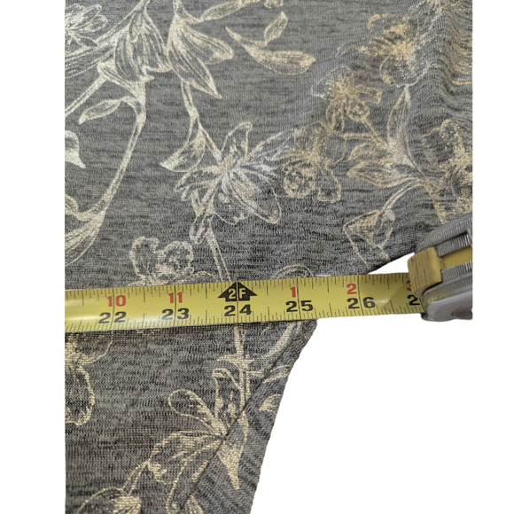 Metallic Foil Dolman Top | WHBM Gold Floral V-Neck Soft Knit Blouse M NWT - Picture 9 of 13